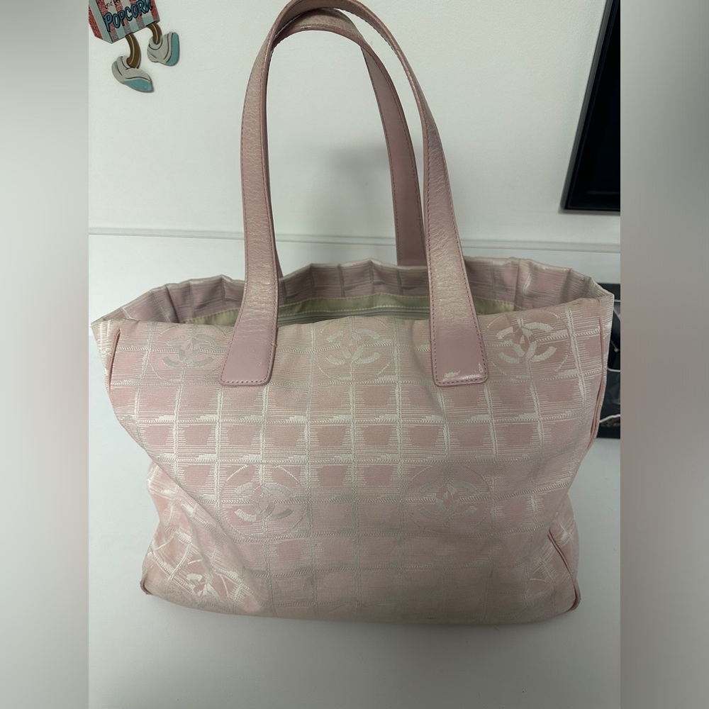 RARE!! Authentic Chanel Travel Ligne Tote with Matching Pouch Included!!!